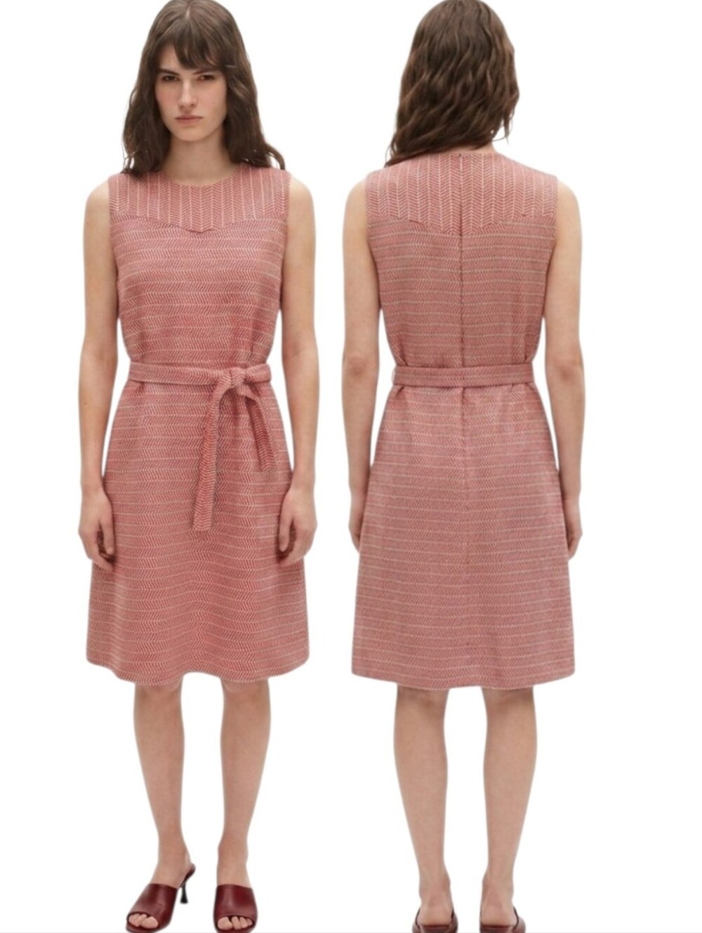 J. CREW Italian Tweed A-line Chevron Dress - Size 12